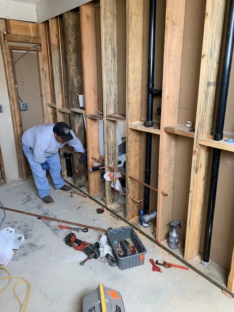 Commercial rough-in plumbing for Water Heater Replacement in Maromas